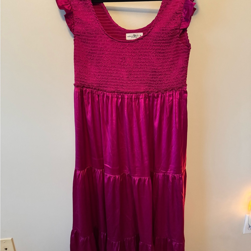 NATURAL LIFE Fuchsia Ruffled Dress